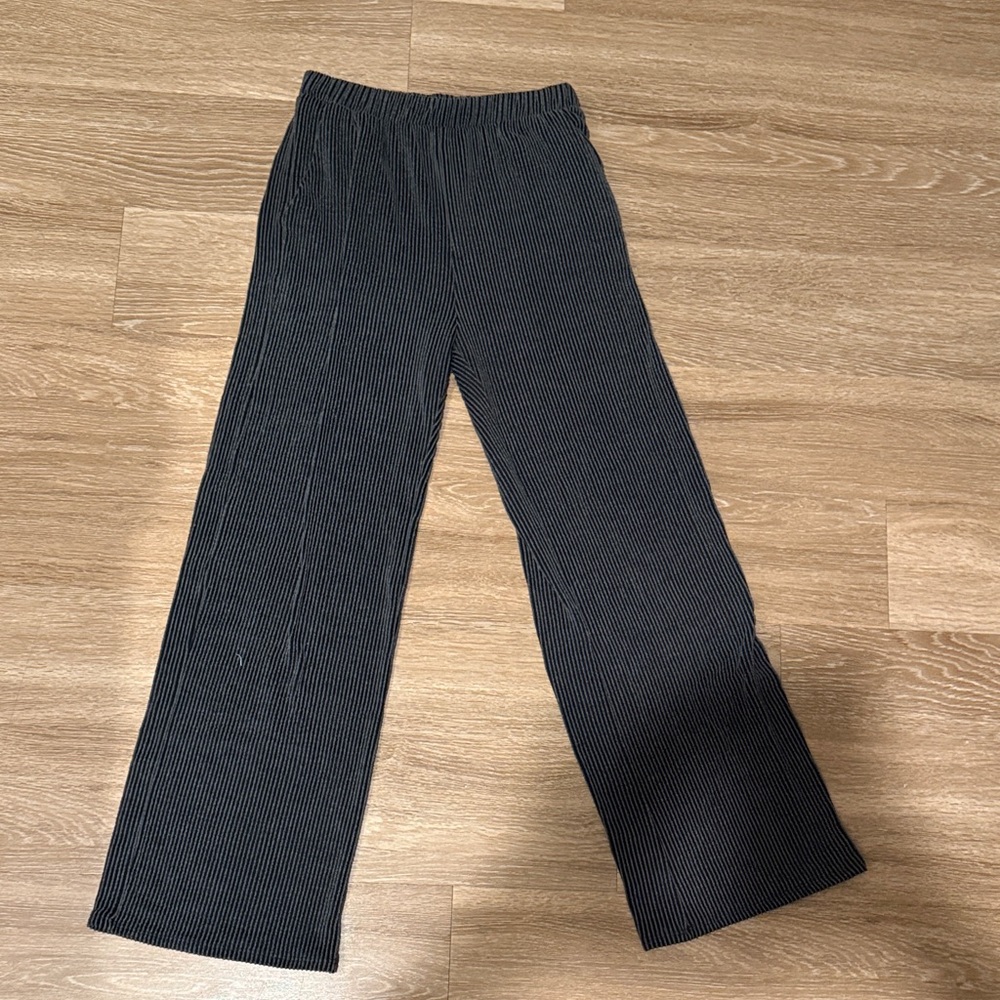 Dark Gray Striped Pants